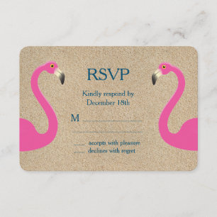Plage RSVP de Flamant rose