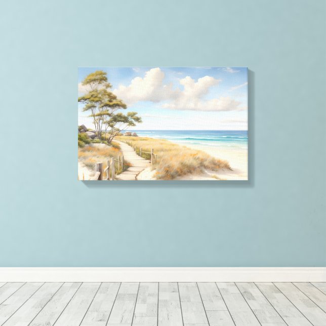 Plage Scène Toile Mur Art (Insitu (Plancher de Bois))