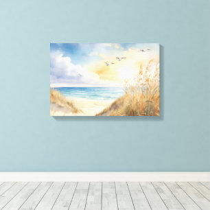 Plage Scène Toile Mur Art
