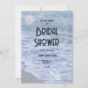 Plage Seashore Invitation de la douche nuptiale