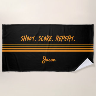 Plage Serviette de basket-ball personnalisée avec un slo