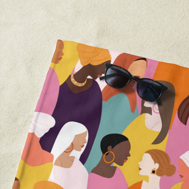 Plage Serviette de fête des mères (En situation)