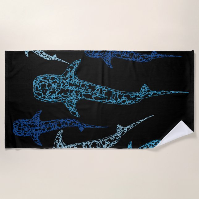 Plage Serviette de requin de baleine (Devant)