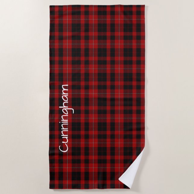 Plage Serviette Plaid Plaid De Cunningham Tartan (Devant)