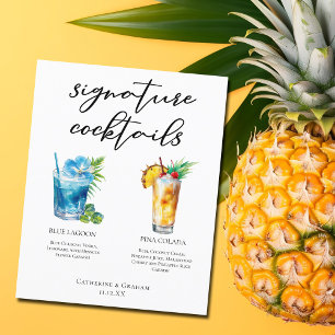 Plage Signature Cocktails Menu Mariage