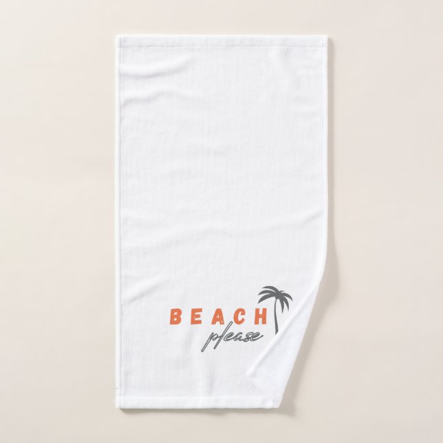 plage s'il vous plaît. palmier. moderne serviette  (Serviette à main)