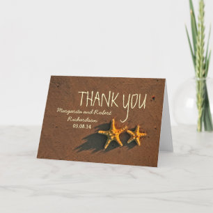 plage starfish couple remerciement cartes