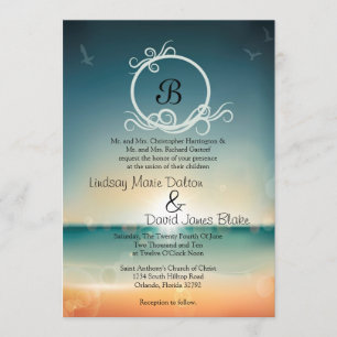 Plage Sunset 5x7 Faire-part de mariage