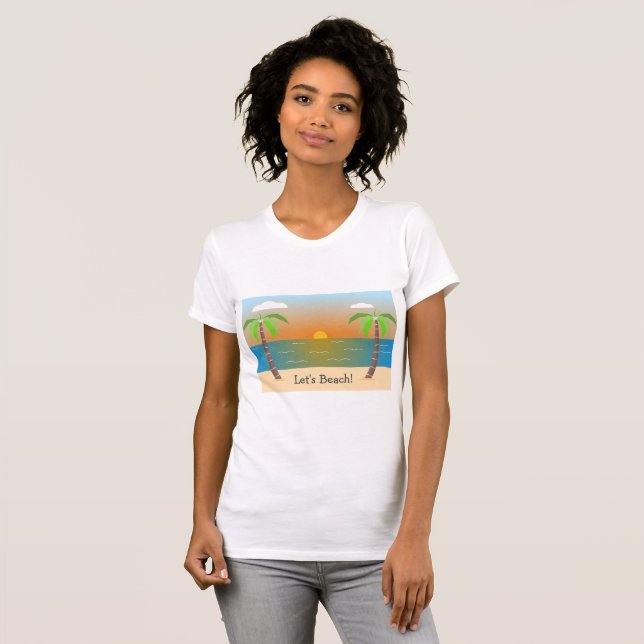 Plage ! T-shirt dames (Devant entier)