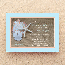 Plage Thème de la douche nuptiale Invitation — Bur