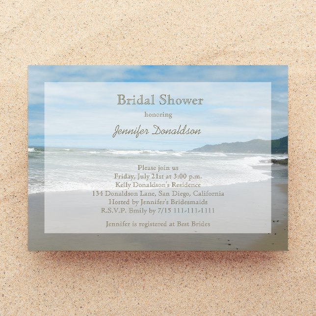 Plage Thème de la douche nuptiale Invitations (Créateur téléchargé)