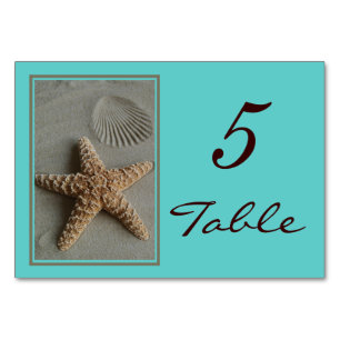 Plage Thème Mariage Numéro de tableau Cartes