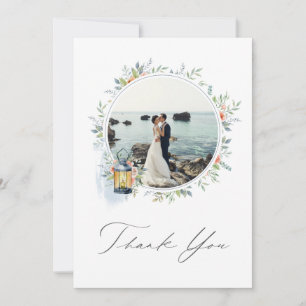 Plage Thème nautique Mariage Photo Carte de remerc