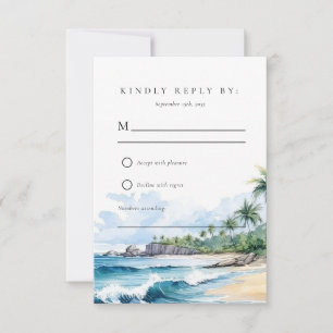 Plage Tropical Summer Wedding RSVP