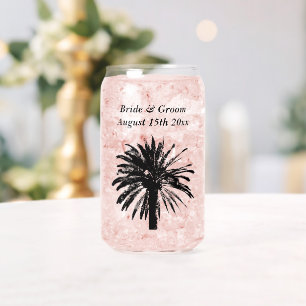 Plage tropicale mariage palmier silhouette personn