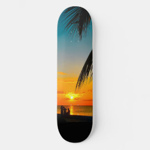 Plage tropicale Palms Colorful SUNSET Skateboard