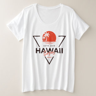 Plage tropicale vintage surf Hawaï coucher de sole