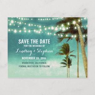 plage turquoise ombre enregistrer la date cartes p