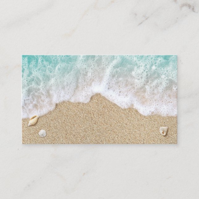 Plage Waves Sandy Toits Salty Baisers Carte de vis (Devant)