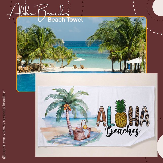 Plages Aloha ! Serviette de plage (Créateur téléchargé)