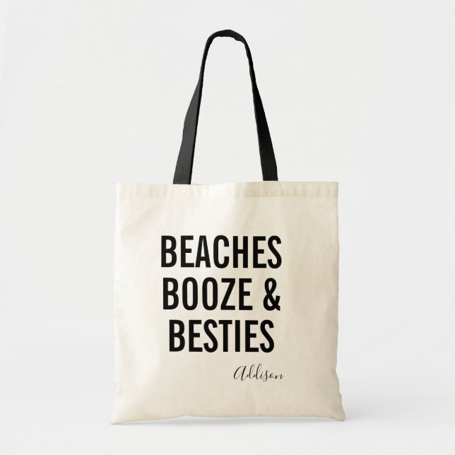 Plages Booze & Besoins | Sac fourre-tout de fin de (Devant)