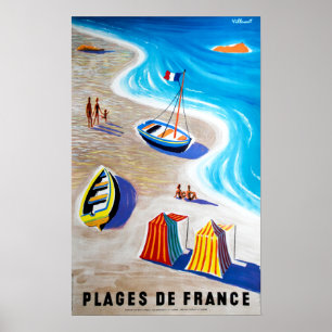 Plages de France Strände Frankreich Reisen Poster