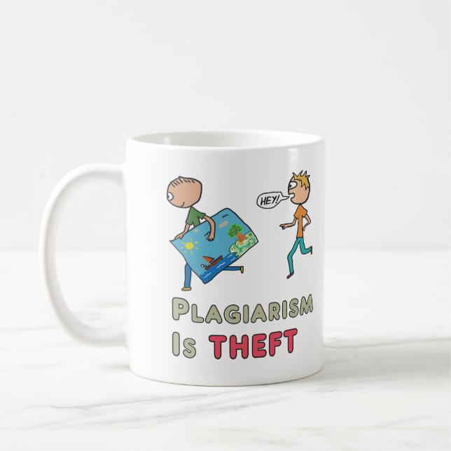 Plagiarismus ist Diebstahl Kaffeetasse (Links)