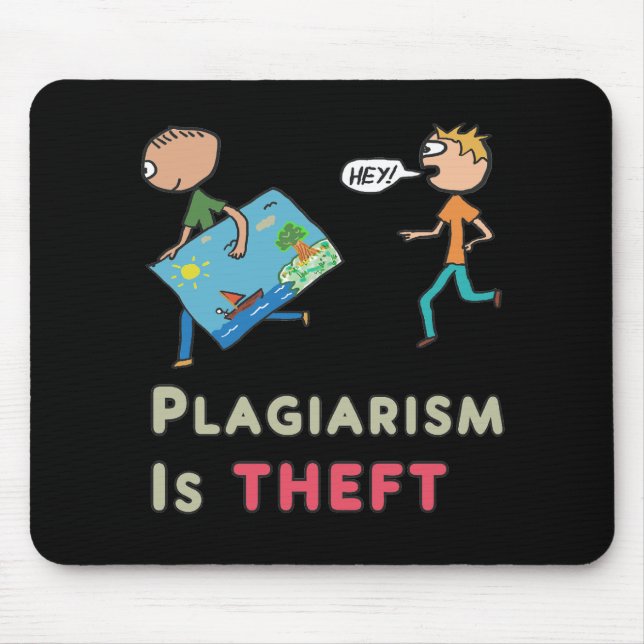 Plagiarismus ist Diebstahl Mousepad (Vorne)