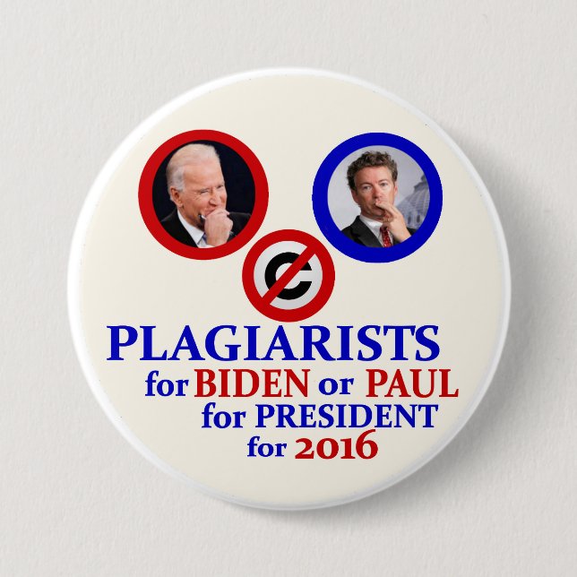 Plagiarists für Biden oder Paul Button (Vorderseite)