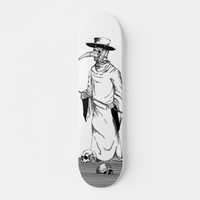 Plague Doctor - Skateboarddesign Skateboard (Vorne)