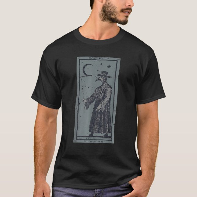 Plague Doctor Tarot Card T Shirt (Vorderseite)