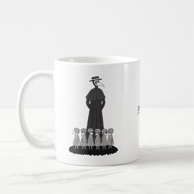 Plague Doktor mit Schülern Funny Lehrer Custom Kaffeetasse (Links)