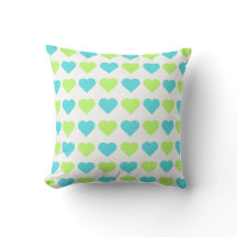 Plaid and Hearts Blue Yellow Pattern with white