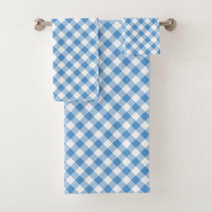 Plaid bleu-clair et blanc diagonal de Buffalo