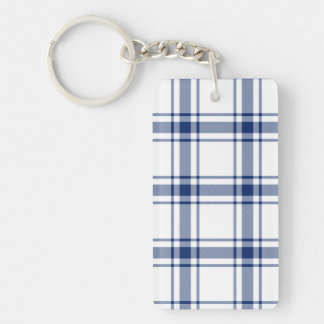 Plaid bleu et blanc marin