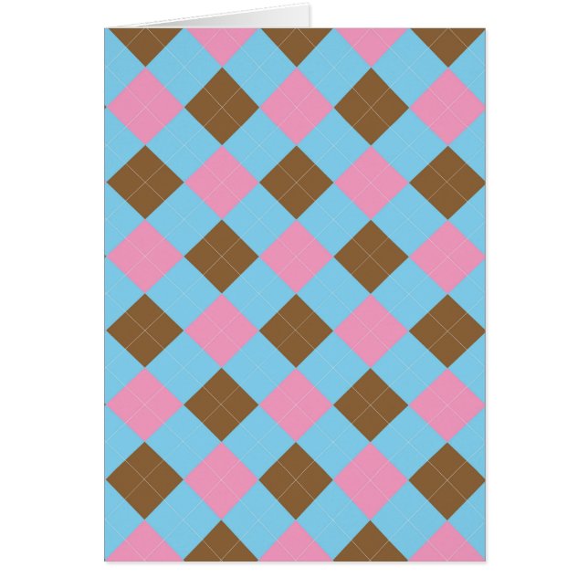 Plaid bleu, marron et rose (Devant)