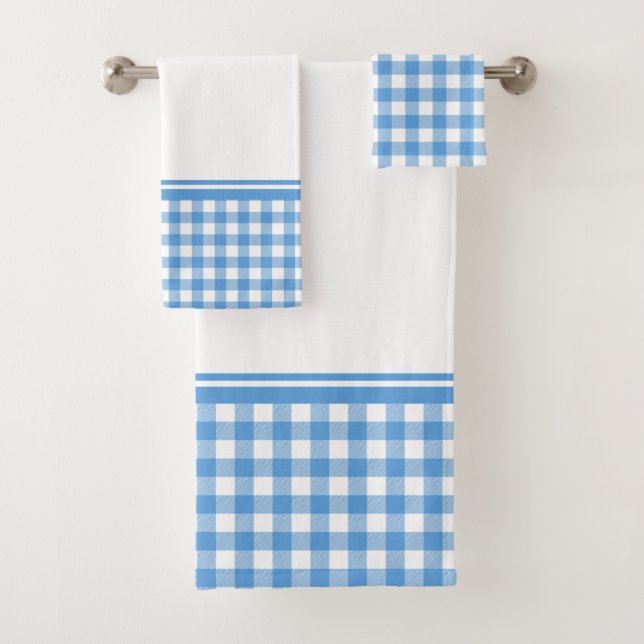 Plaid Buffalo Bleu et Blanc (En situation)