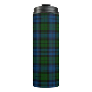 Plaid Clan Campbell Military Tartan Schwarz Grün Thermosbecher