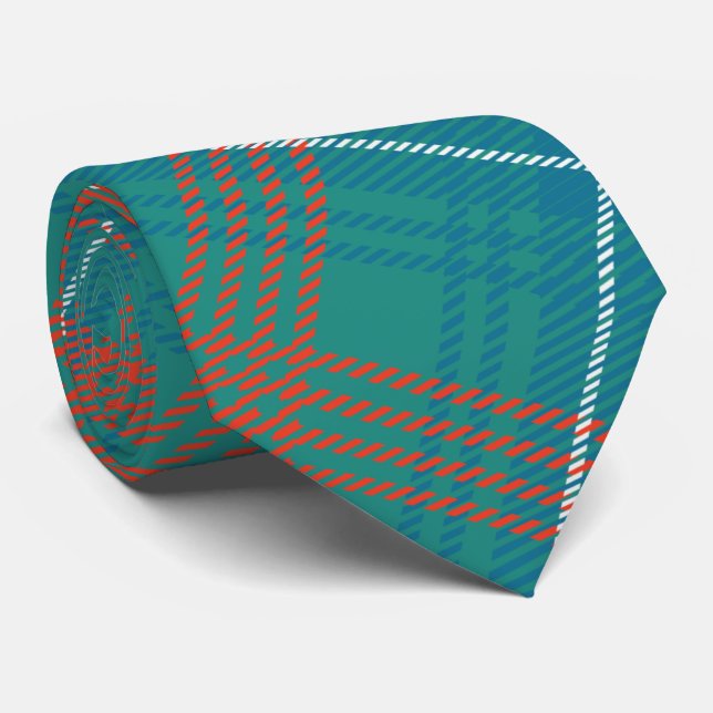 Plaid Clan Wilson Orange Check Tartan Krawatte (Gerollt)