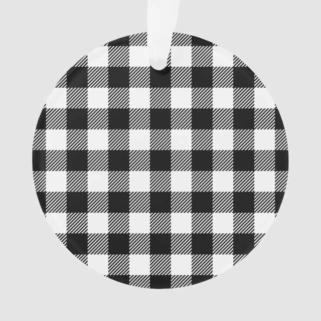 Plaid de Buffalo - noir et blanc (devant)