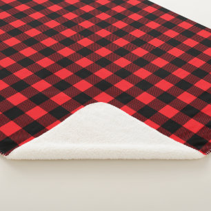 Plaid de buffle rouge et noir
