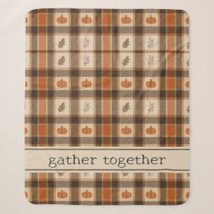Plaid de citrouille d'automne