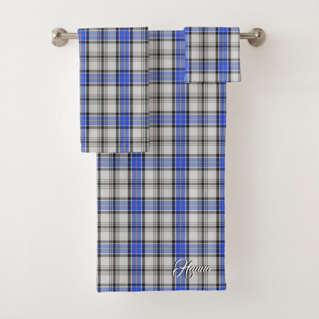 Plaid de tartan écossais de Hannay de clan de (En situation)