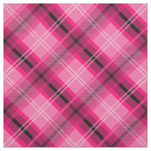 Plaid écossais rose, tissu diagonal