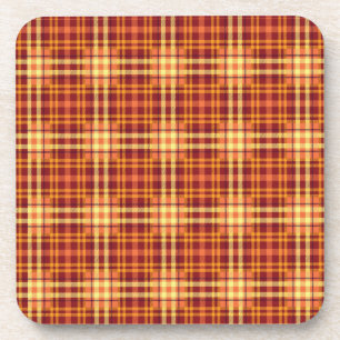Plaid Fabric Texture Autumn Pattern  Getränkeuntersetzer