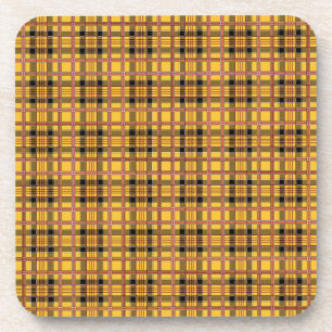 Plaid Fabric Texture Brown Stripes Getränkeuntersetzer