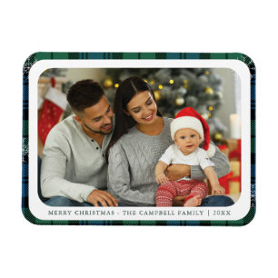 Plaid Familien-Weihnachtsfoto Campbell Tartan Magnet