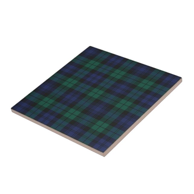 Plaid Festive Classic Rustic Green Tartan Fliese (Seite)