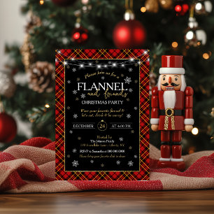 Plaid Flannel und Freunde Weihnachtsfeier Einladung