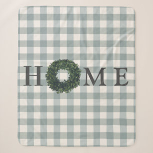 Plaid HOME Typografie Farmhouse Stylisch Trendig Sherpadecke
